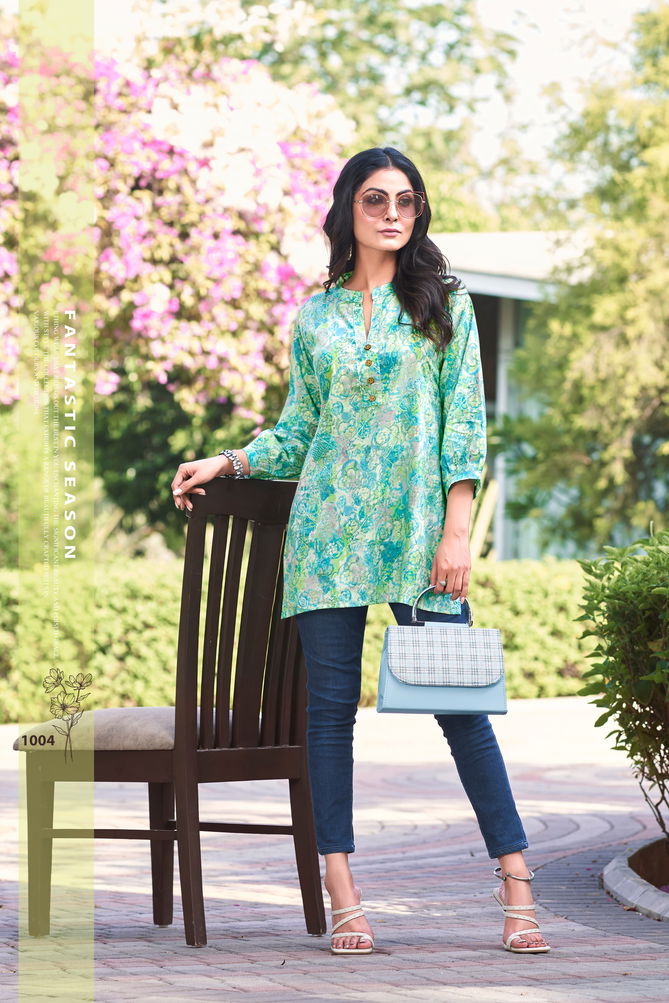 Cotton Shorties Vol 5 By Tips And Tops Cotton Printed Ladies Top Wholesale Price In Surat
